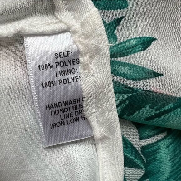 Lulu’s Evadne White and Teal Tropical Print Two-Piece Maxi Dress NWT Size XS - Picture 15 of 16